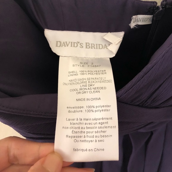 Purple strapless dress - Picture 4 of 6